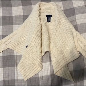 Ralph Lauren 4T Girls Shawl Cable Knit Sweater
